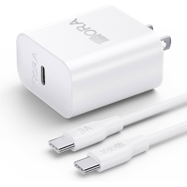 1 HORA CARGADOR GAN 20 WATTS CABLES TIPOC A TIPO C