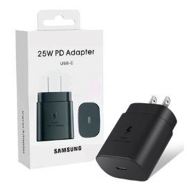 Cargador Samsung USB C de 25W Carga Rápida Negro SAMSUNG