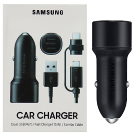 Cargador dual de coche Samsung USB-A 15 W - Cargador para teléfono móvil